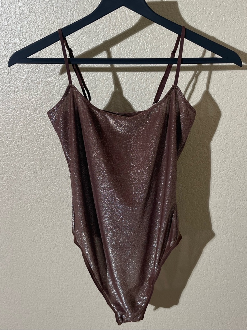 SKIMS Shimmery Brown Metallic Bodysuit